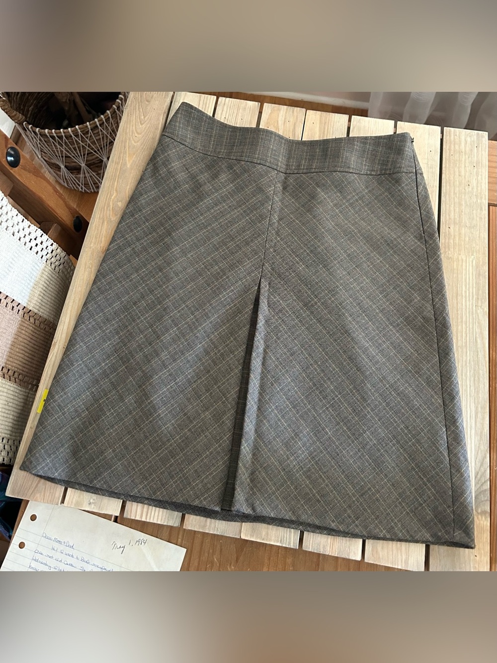 The Limited Gray Plaid Pleated A-Line Skirt Size 4 Preppy Academia